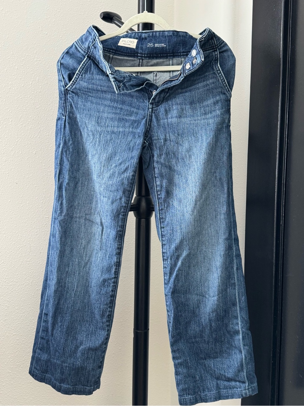 Pilcro Wide Leg Jeans - Dark Blue Denim